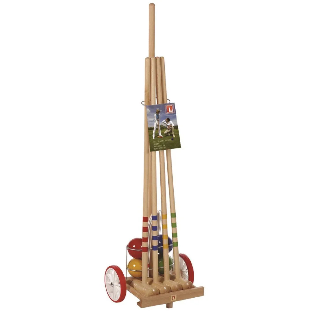 4 Player Croquet Set with Trolley