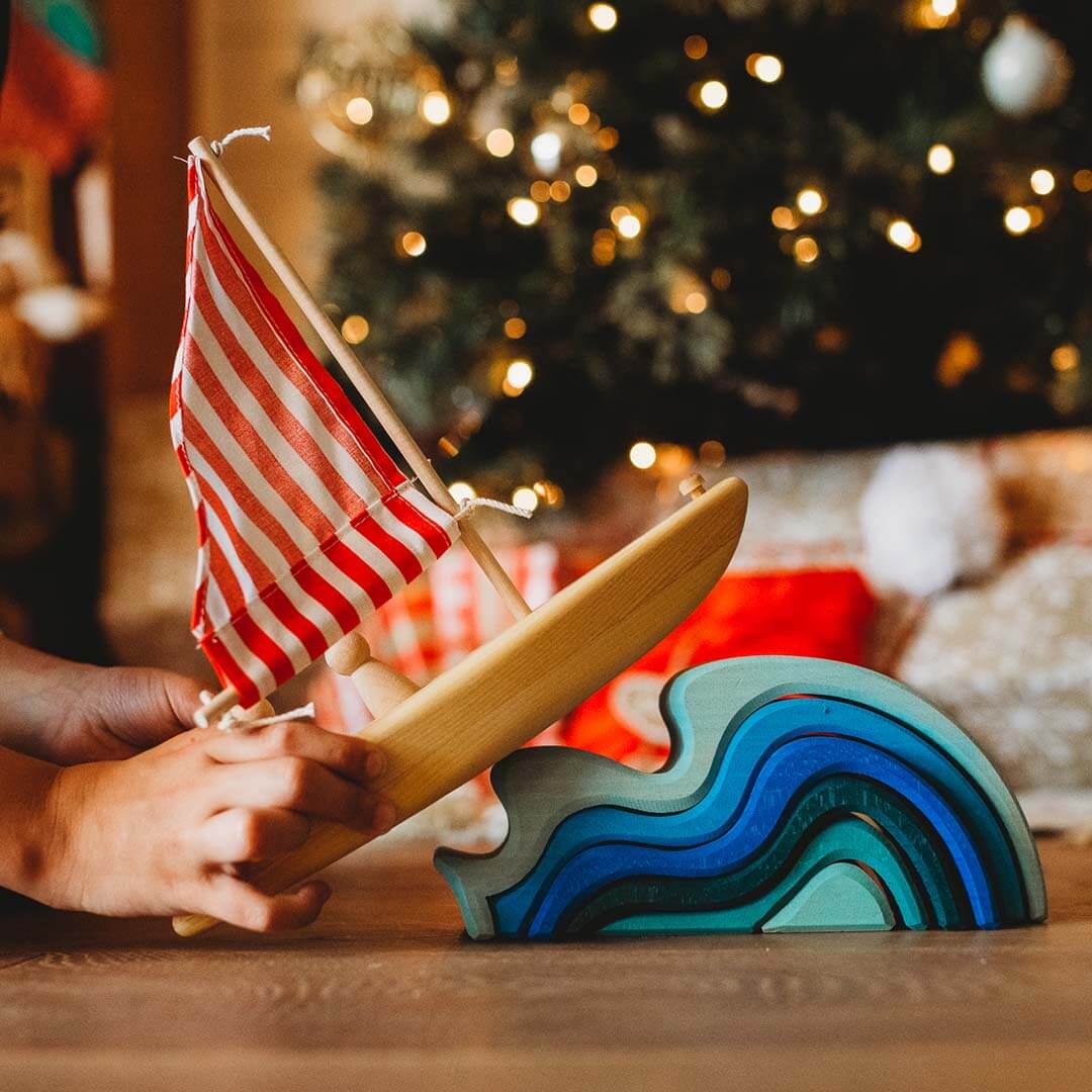 Wooden Toy Sailboat