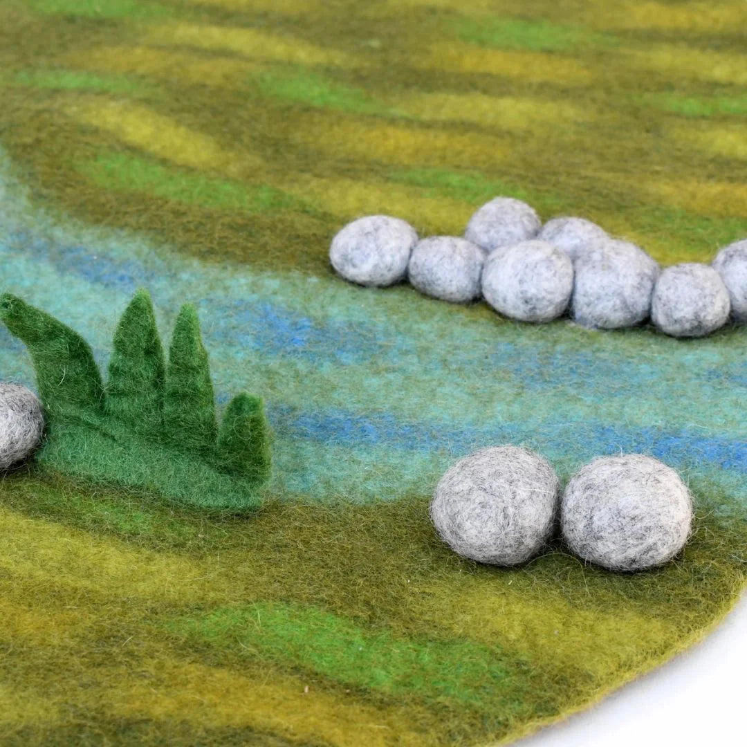 Felted Spring Play Mat Playscape