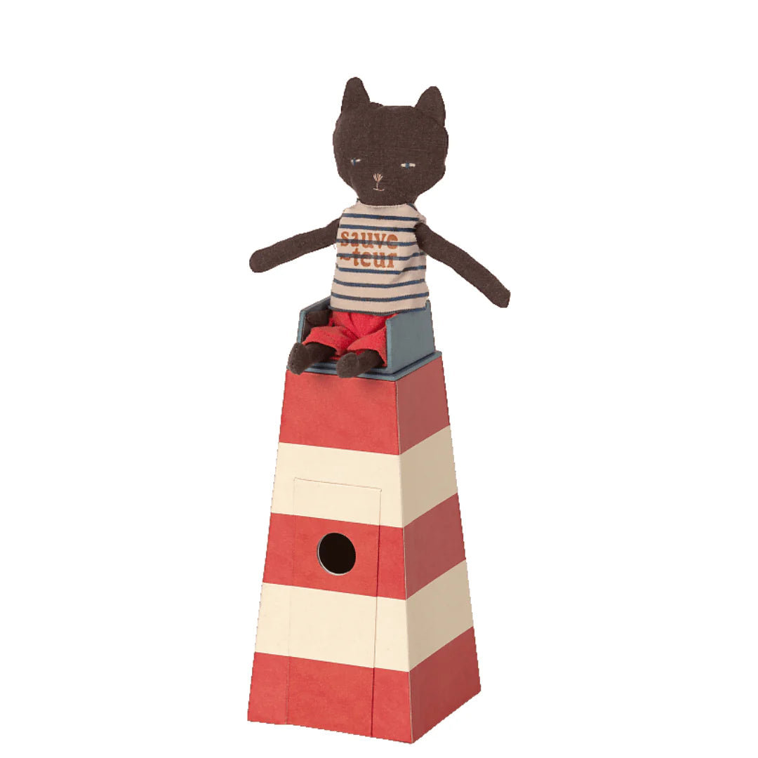 Lighthouse with Lifeguard Cat