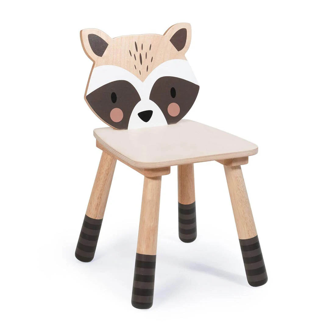 Forest Wooden Raccoon Chair