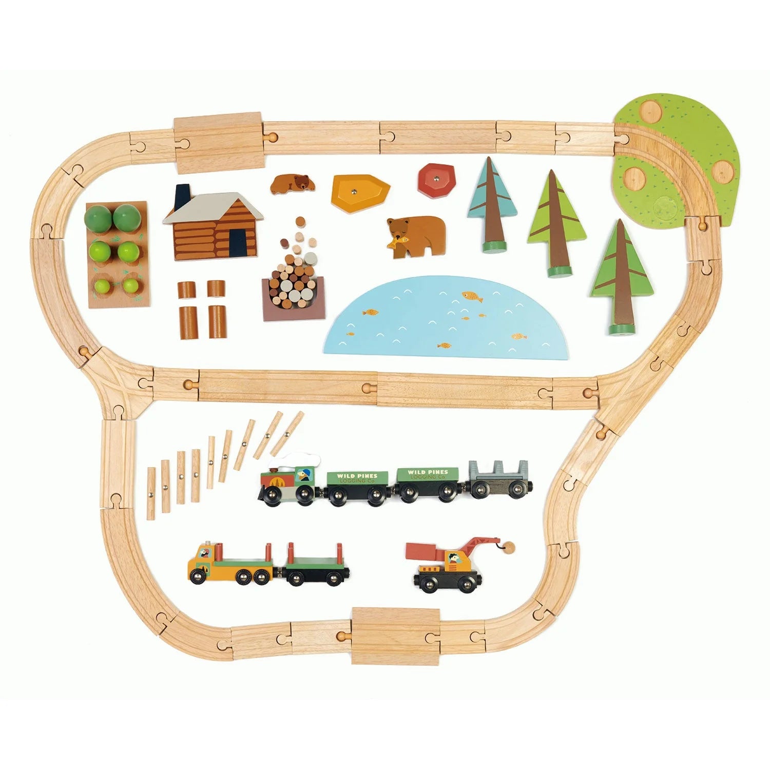 Wild Pines Wooden Train Set