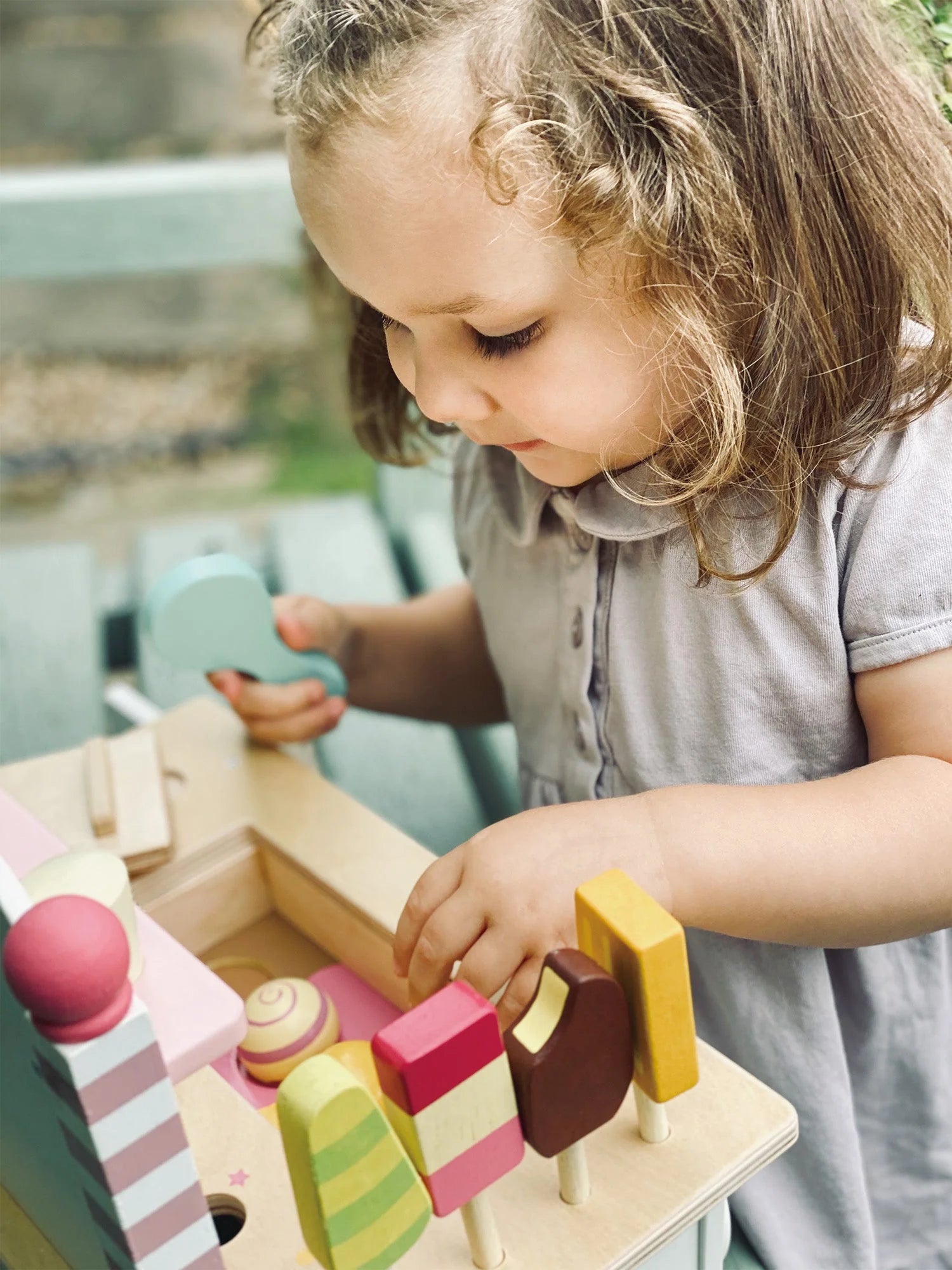 Wooden Ice Cream Cart Play Set