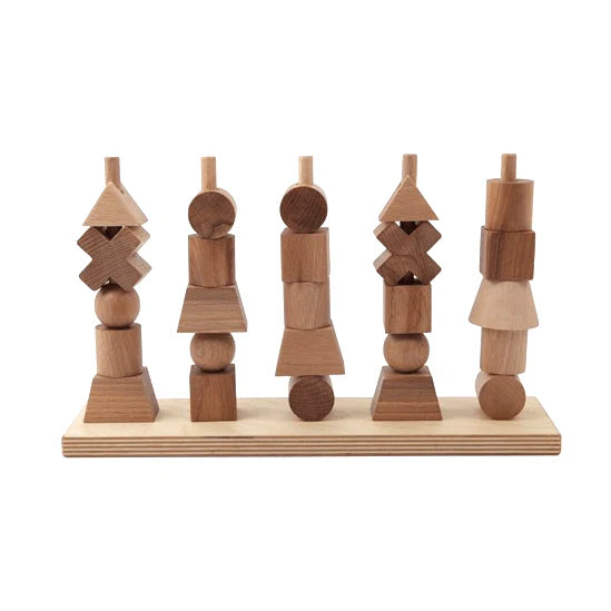 Natural Wooden Shapes Stacker