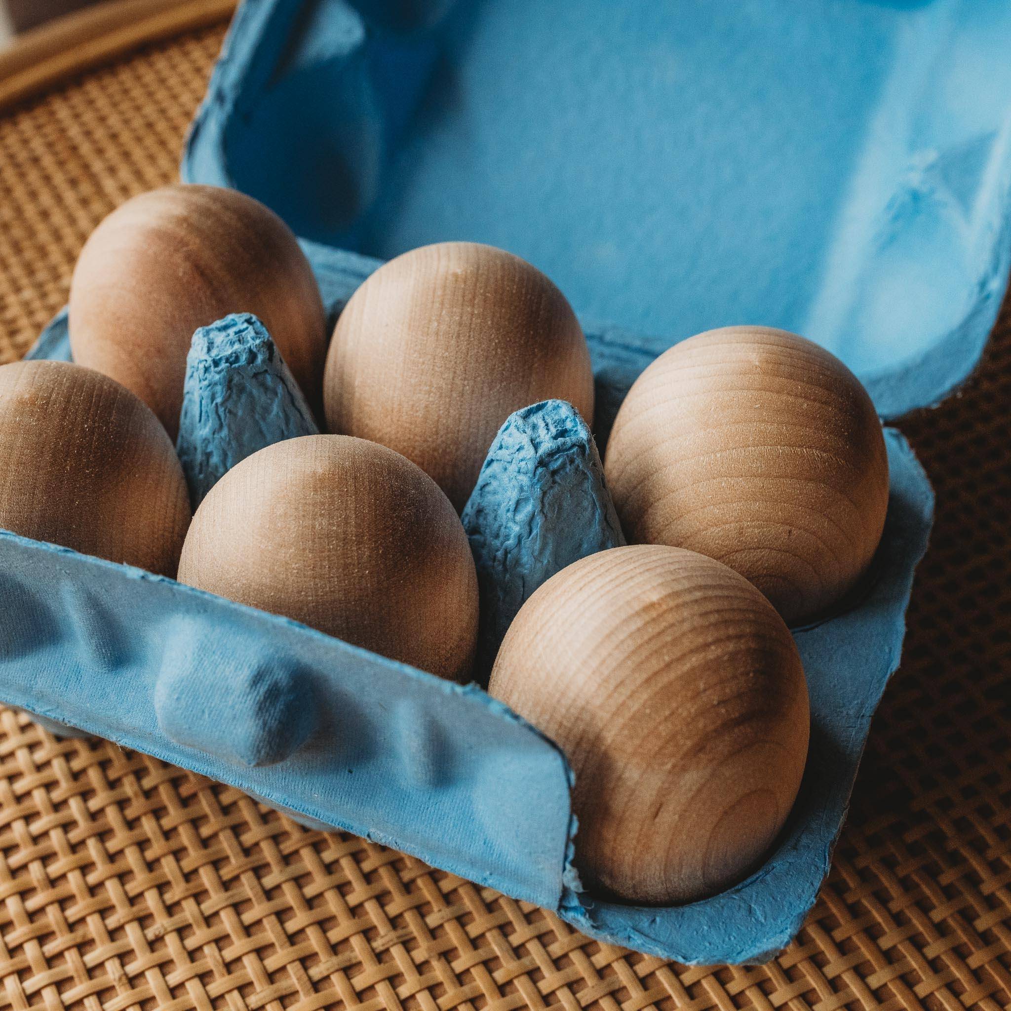 Bella Luna Wooden Toy Eggs, 6 Pack