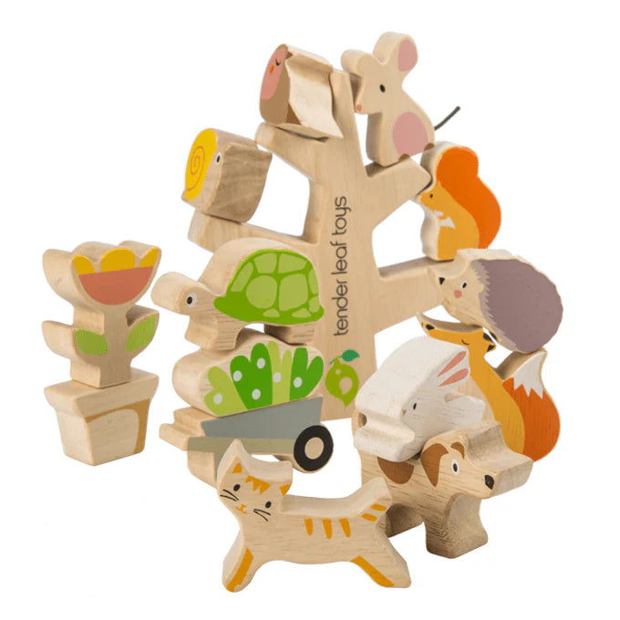 Stacking Garden Friends Wooden Game