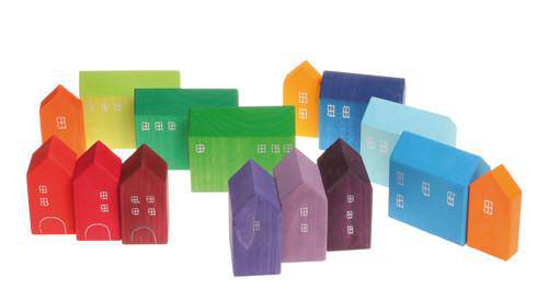 Village Building Blocks Set