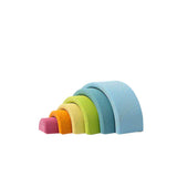 Mini Wooden Rainbow Stacker - Pastel