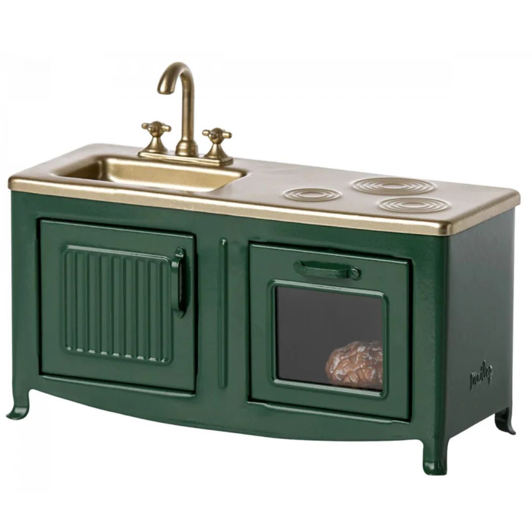 Miniature Kitchen for Mice - Dark Green