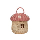 Rattan Toadstool Basket and Purse