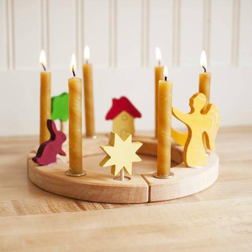 Waldorf Wooden Birthday Ring - Natural