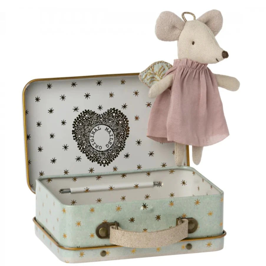 Guardian Angel Mouse in a Suitcase