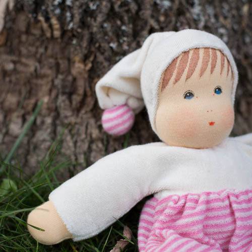 Organic Waldorf Baby Doll - Pink (Multiple Skin Tones)