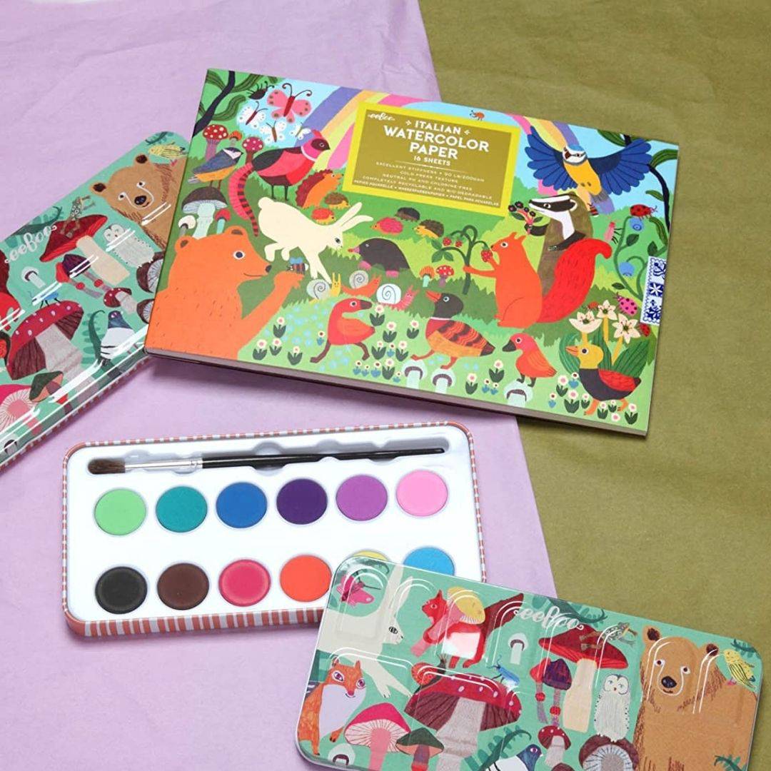 Woodland Watercolors & Italian Paper Pad Set