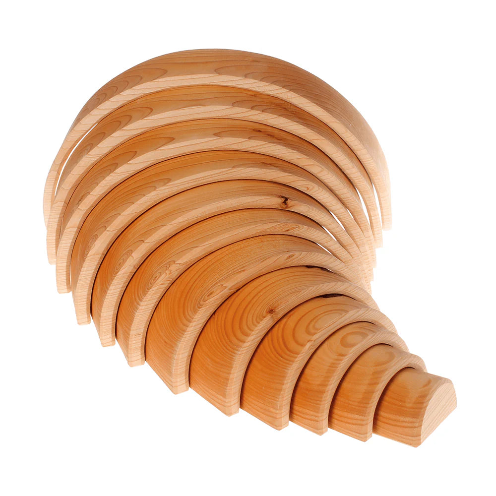 Natural Wooden Rainbow Tunnel - 12 Piece