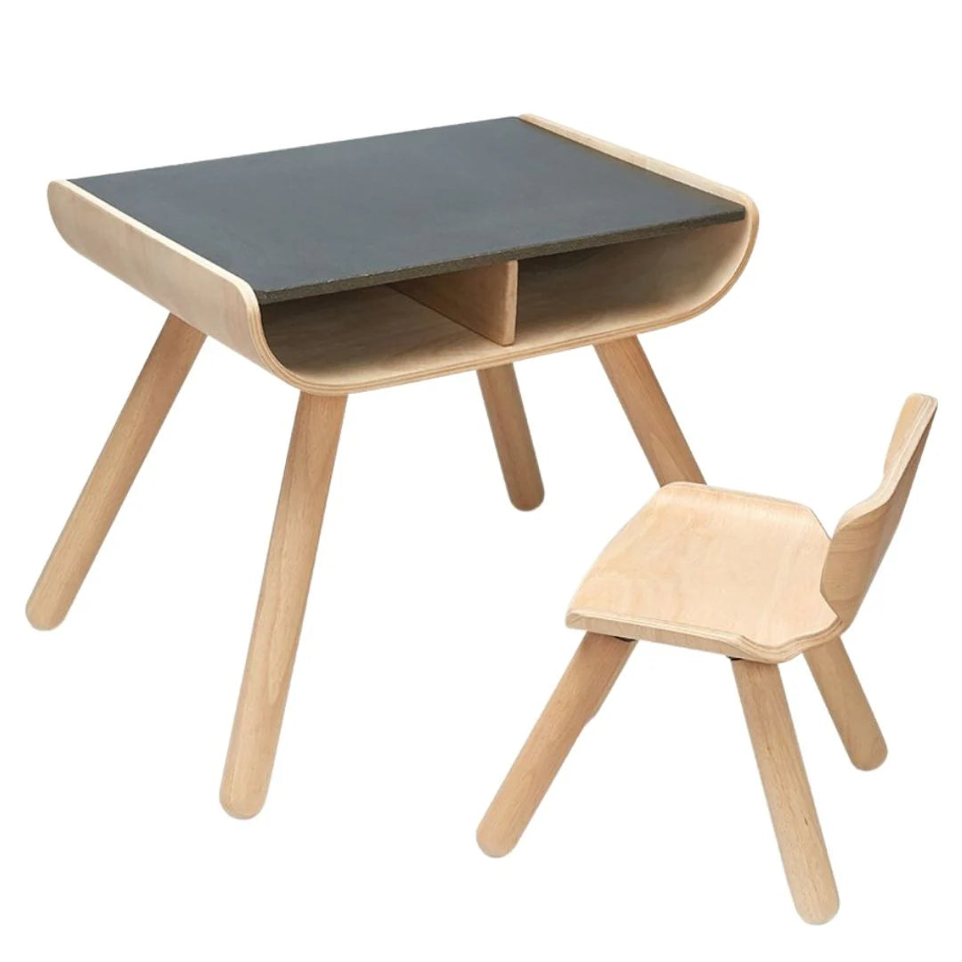 Wooden Chalkboard Table and Chair