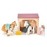 Wooden Horse Stable Play Set