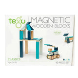 Magnetic Wooden Blocks - 42 Piece Set Blues