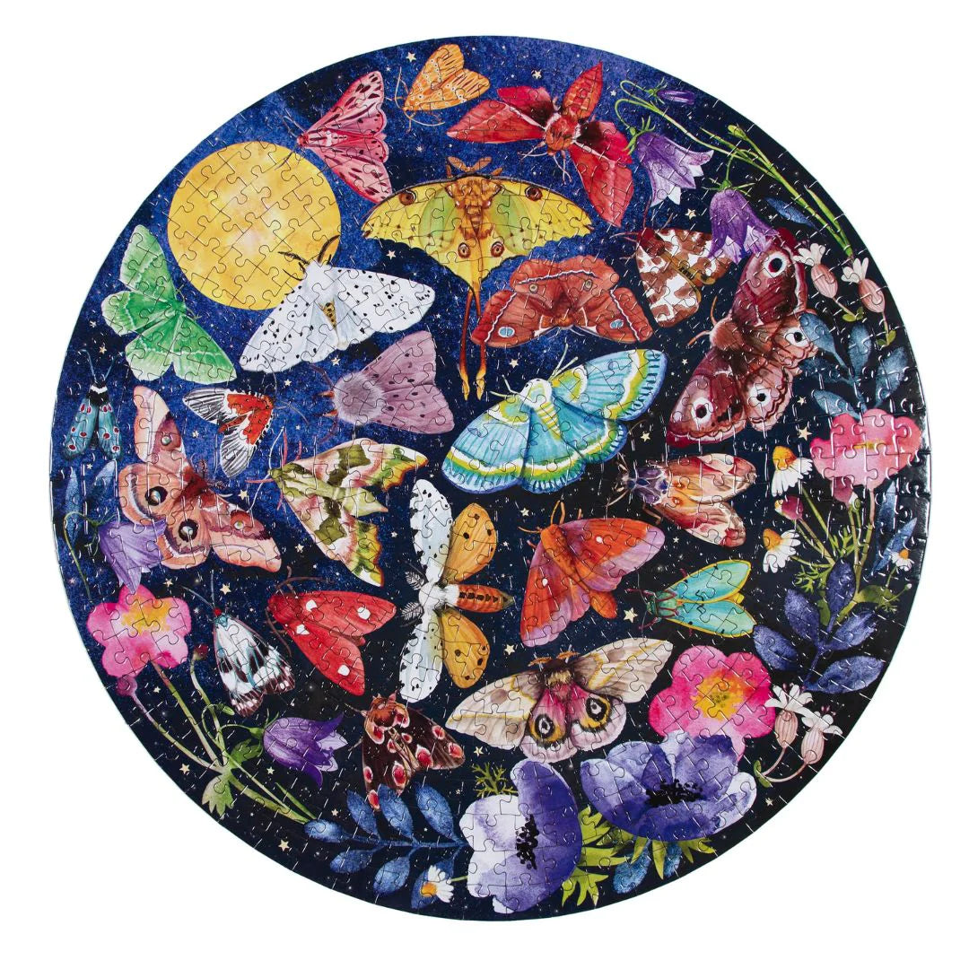 Moths 500 Piece Round Puzzle