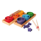 Wooden Rainbow Bowls Sorting Game