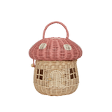 Rattan Toadstool Basket and Purse