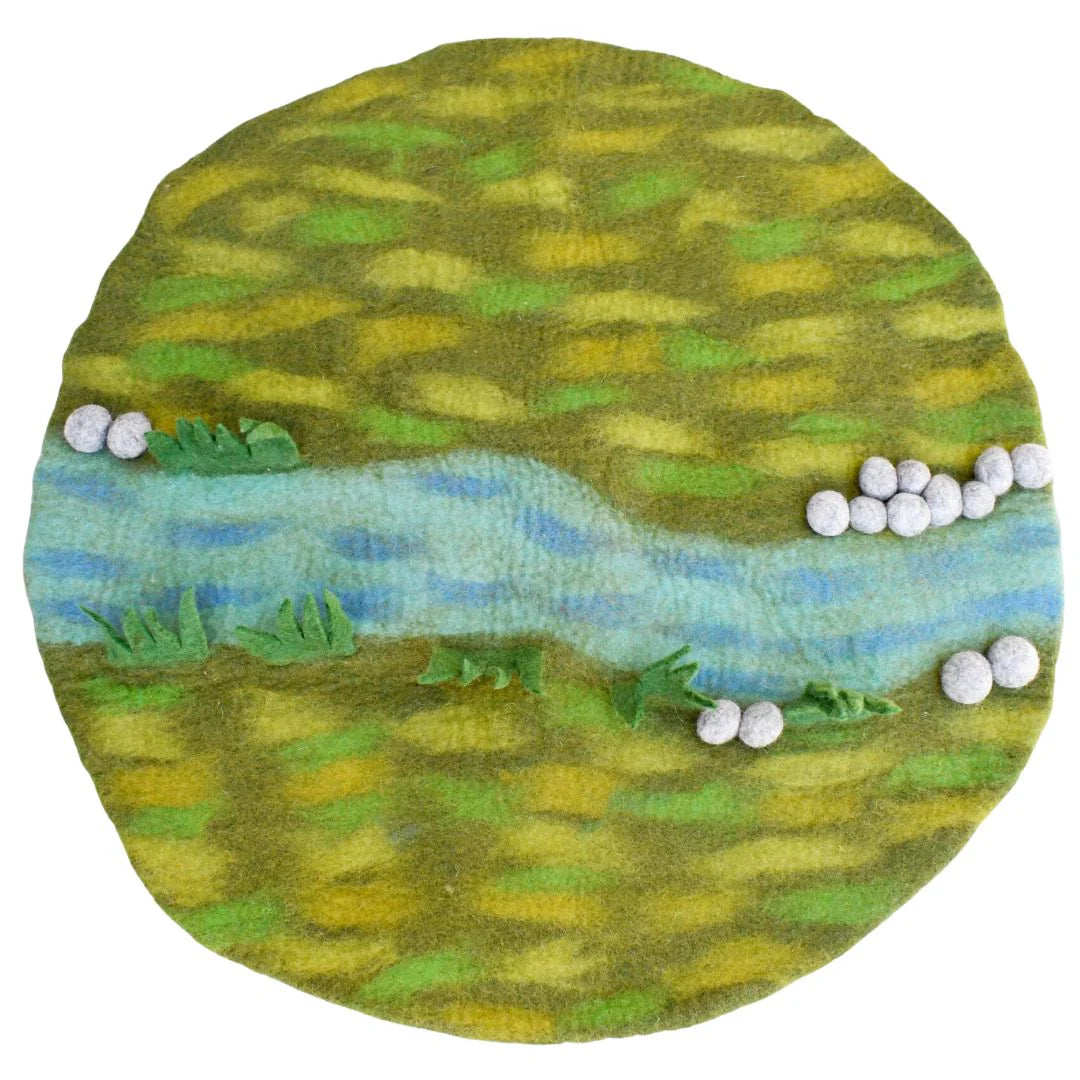 Felted Spring Play Mat Playscape