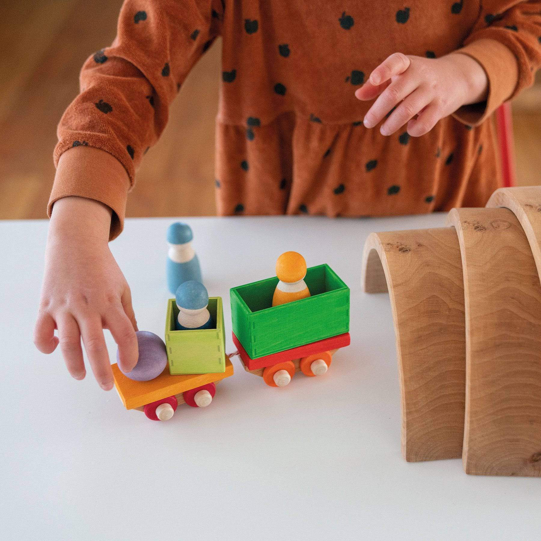 Wooden Train Building Set