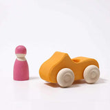 Small Yellow Convertible - Wooden Toy Car