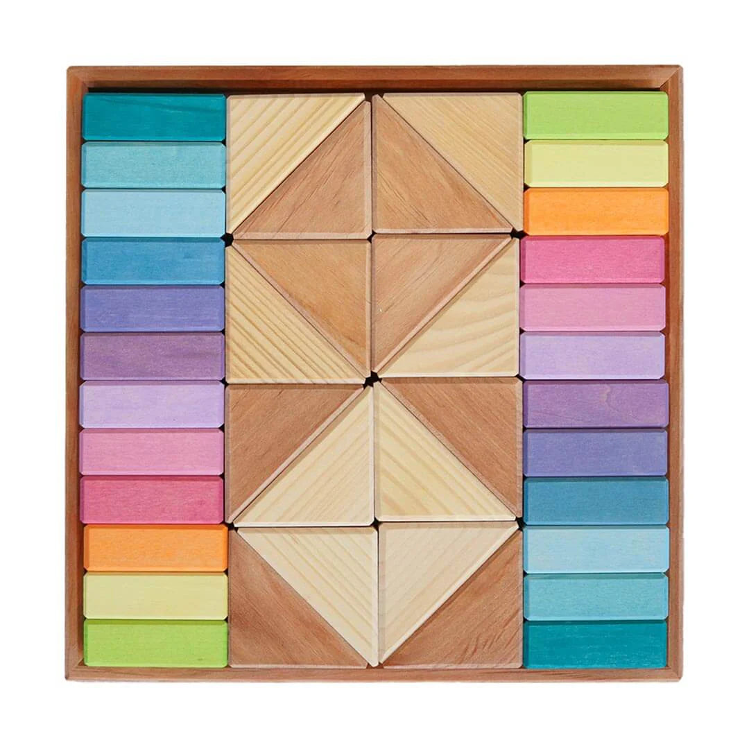 Pastel Duo Wooden Block Set