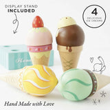 Wooden Ice Cream Cones Set