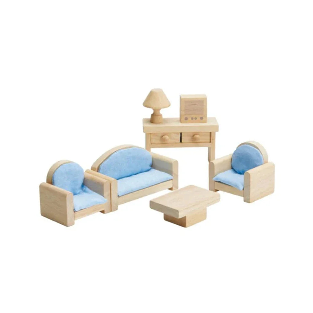 Wooden Dollhouse Furniture - Classic Living Room