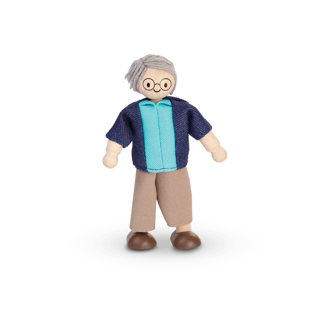 Grandfather Dollhouse Figure - Light Skin Tone