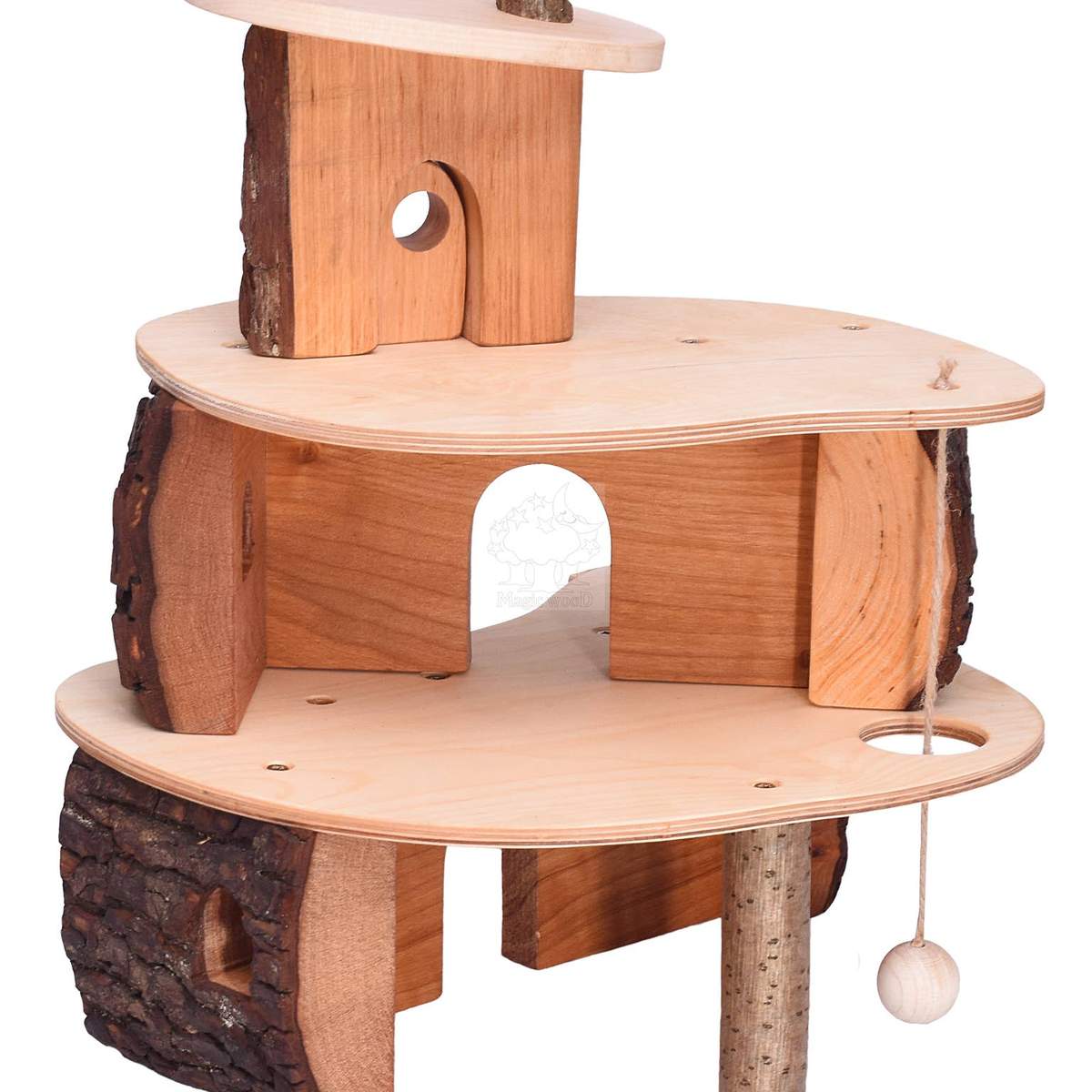 Small Wooden Tree House Dollhouse