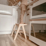 Two-Step Wooden Step Stool - Natural