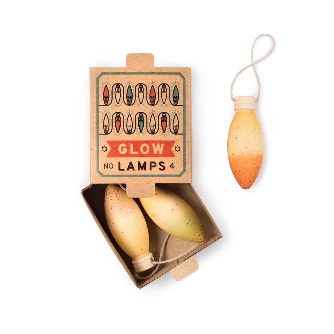 Glow Lamps Wooden Ornament Set