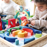 Arcs in Squares Wooden Building Block Set