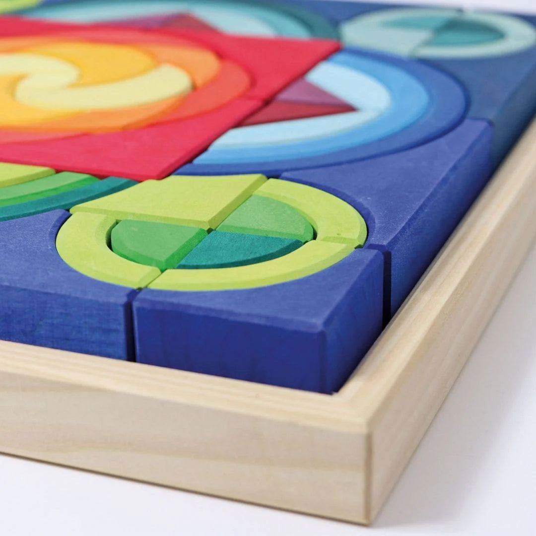 Arcs in Squares Wooden Building Block Set