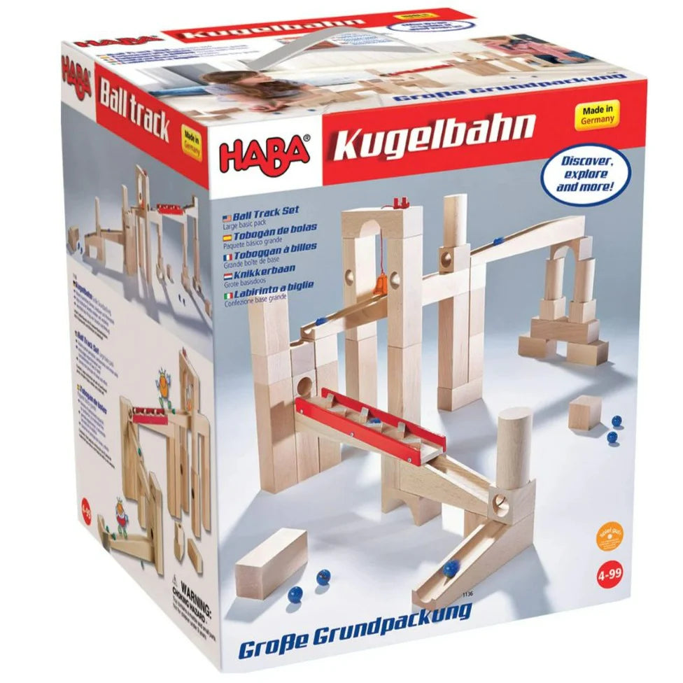 Large Wooden Marble Run Set