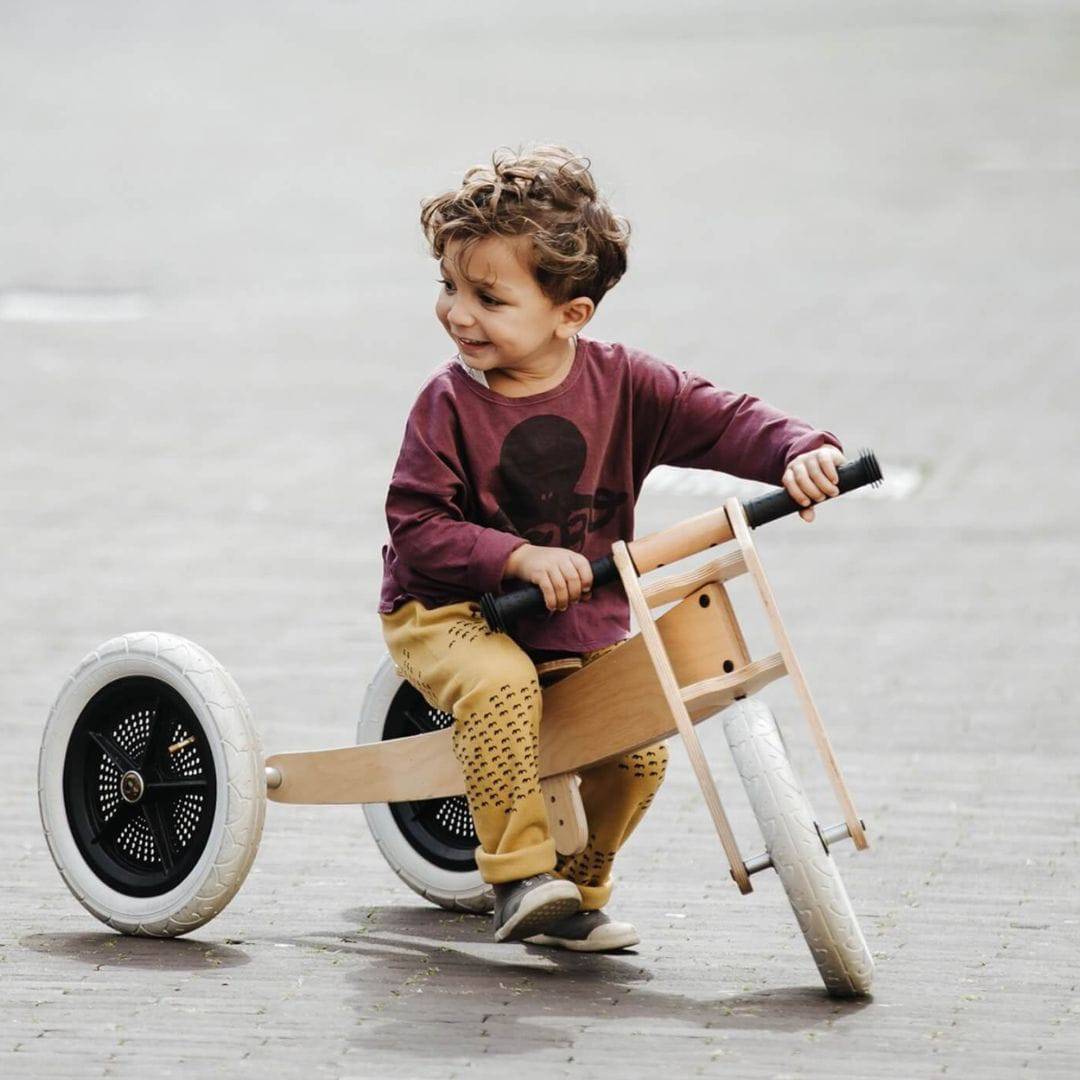 Wooden 3-in-1 Balance Bike / Trike