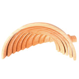 Natural Wooden Rainbow Tunnel - 12 Piece