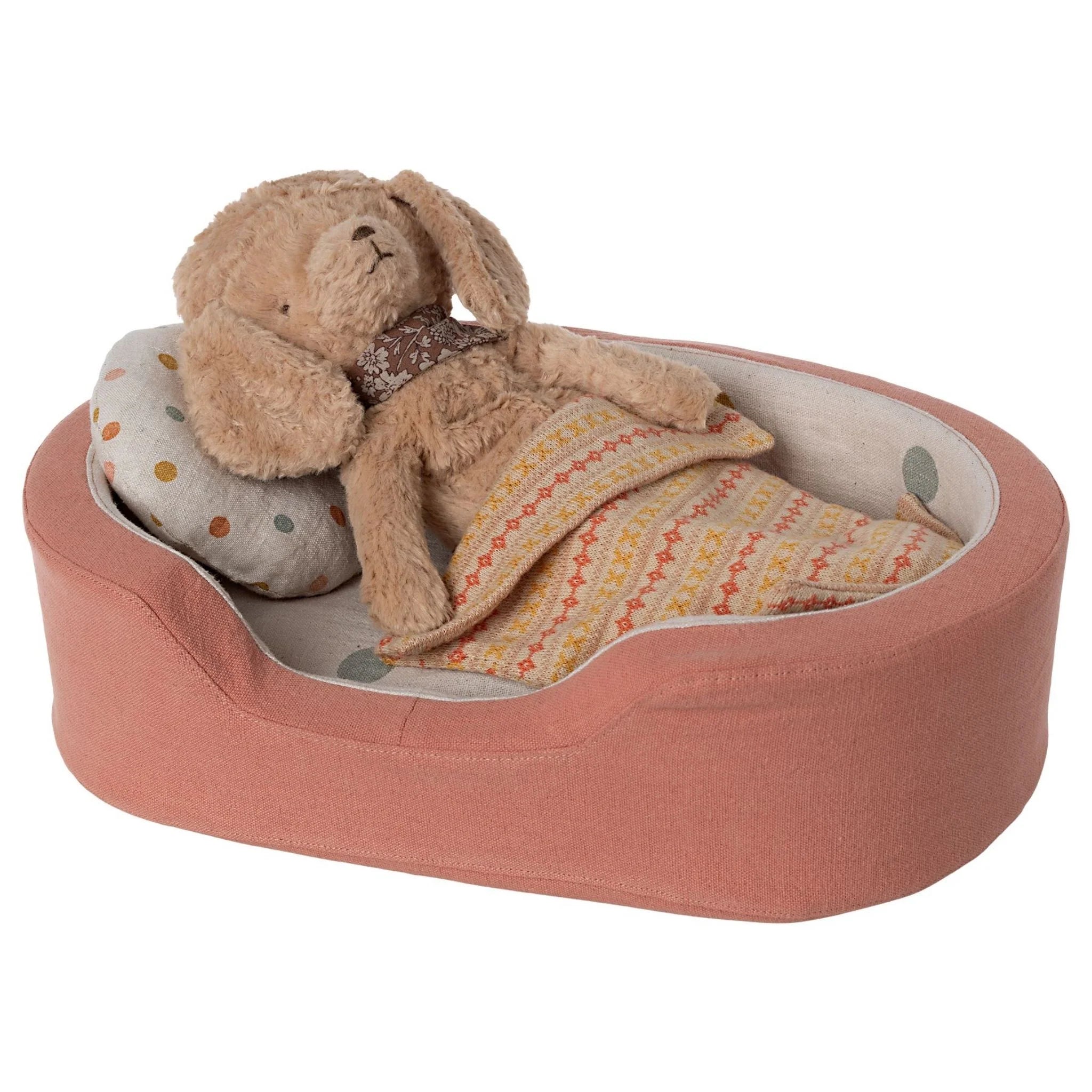 Dog Bed and Blanket - Coral