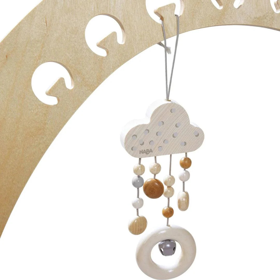 Wooden Dangling Figure Dots with Bell