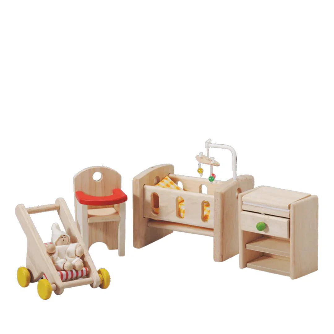 Wooden Dollhouse Furniture - Nursery