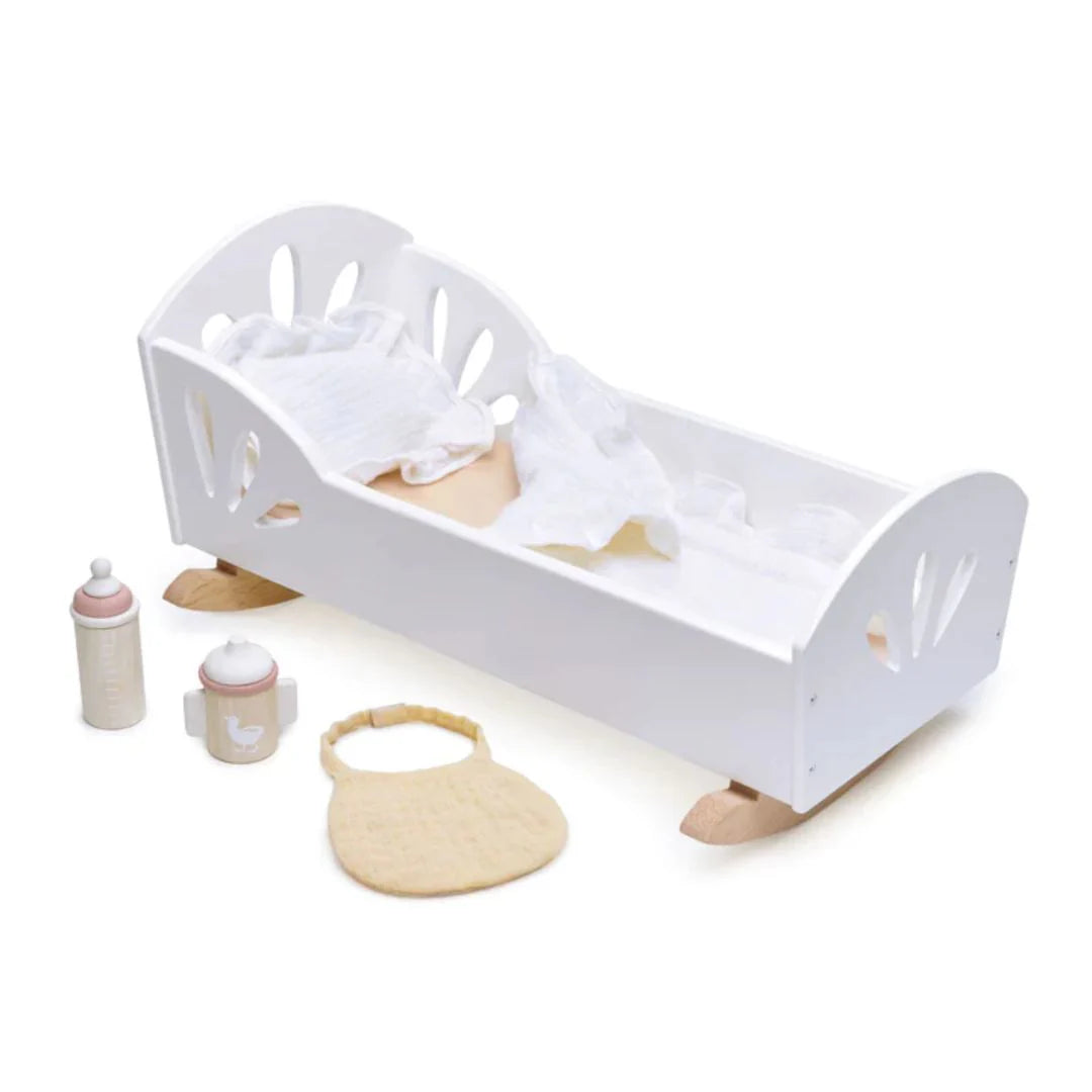 Sweet Wooden Swan Dolly Bed