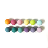 Small Wooden Pastel Balls, Set of 12