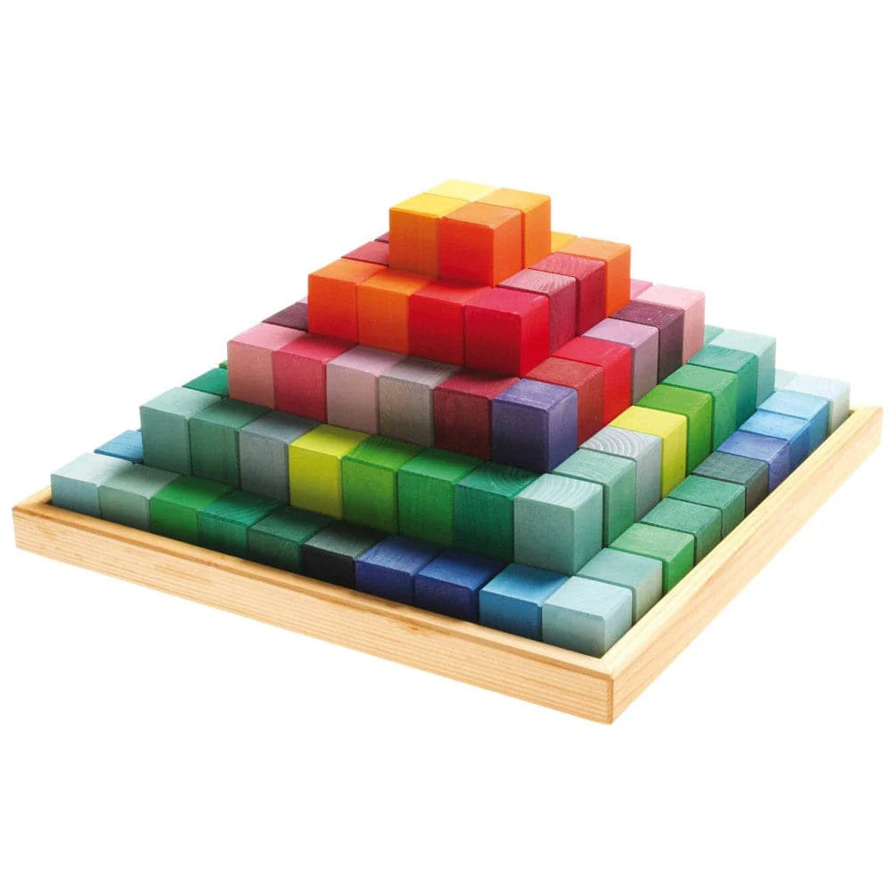 Large Stepped Pyramid Wooden Math Blocks