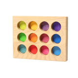 Wooden Rainbow Sorting Board