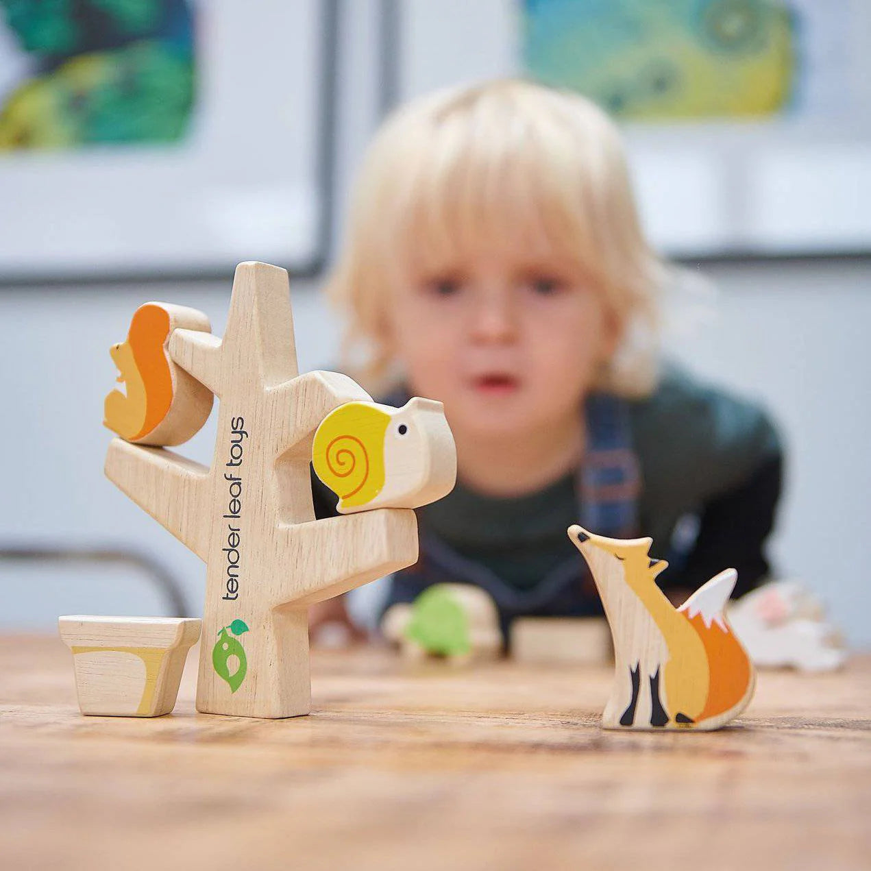 Stacking Garden Friends Wooden Game