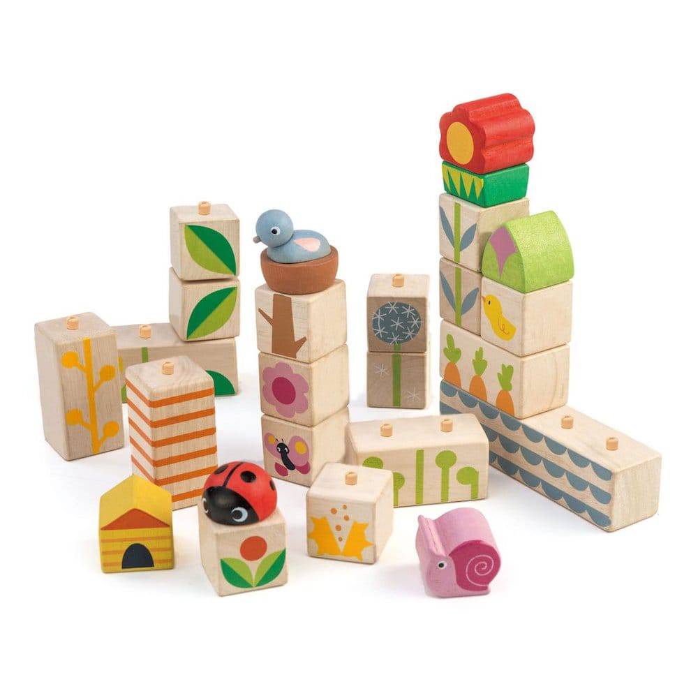 Wooden Garden Blocks Set