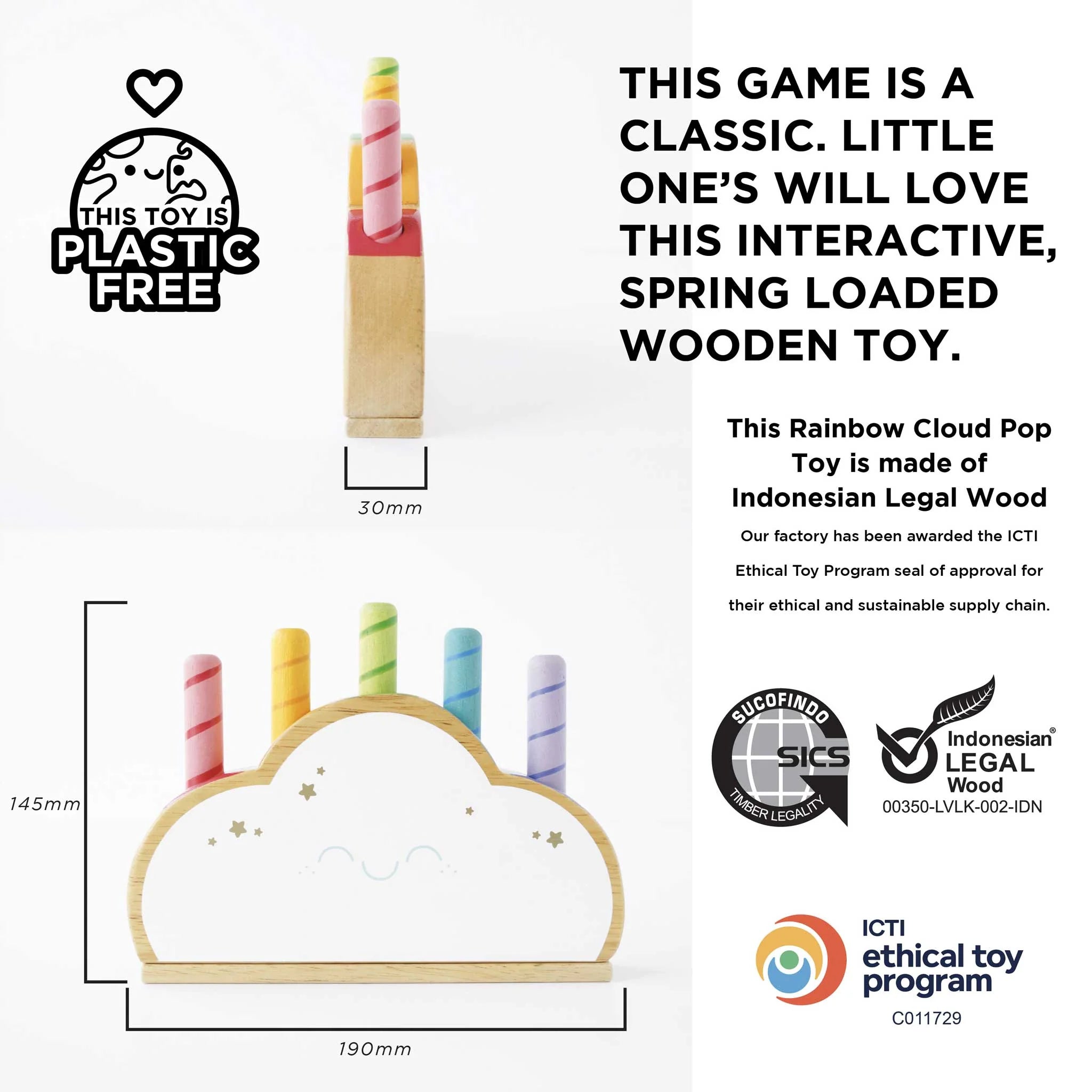 Rainbow Cloud Pop-up Toy